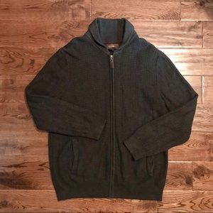 Tasso Elba Charcoal Zip Sweater